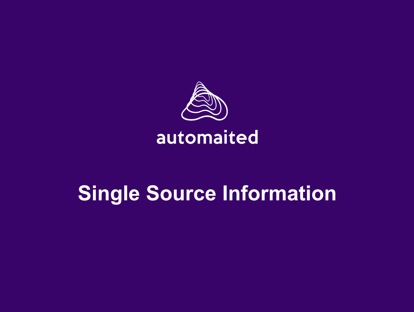 The Order Processing Myth of Single Source Information